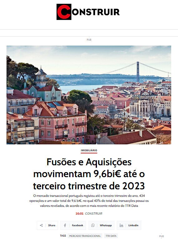 Fuses e Aquisies movimentam 9,6bi at o terceiro trimestre de 2023